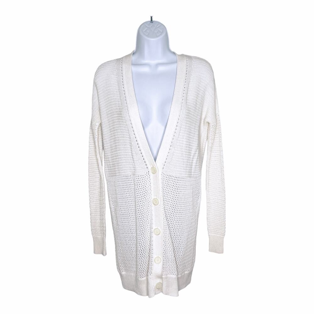 Vince Cardigan Button Front White XXS